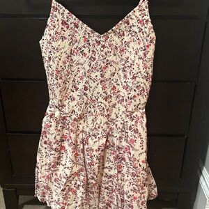 American Eagle Outfitters Red and White Floral Mini Dress